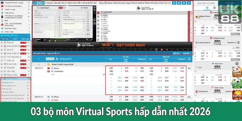 03 bộ môn Virtual Sports hấp dẫn nhất 2026