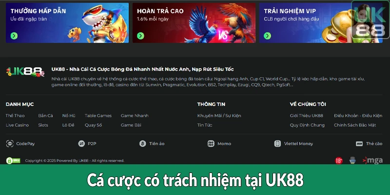 Cá cược có trách nhiệm tại UK88