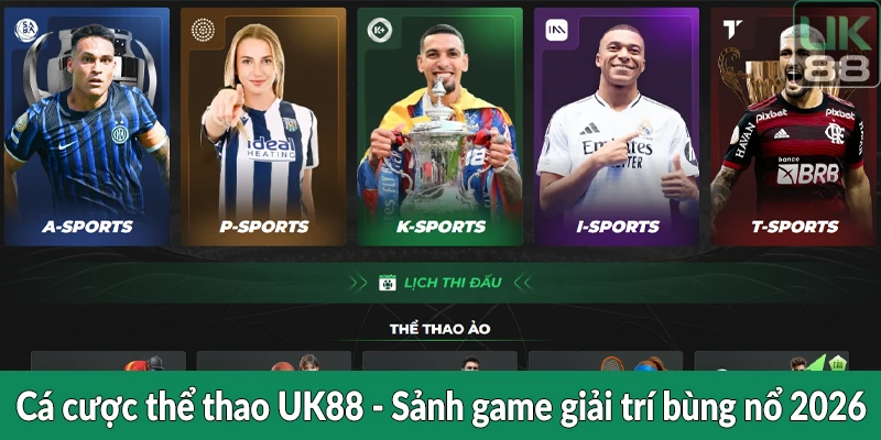 Cá cược thể thao UK88 - Sảnh game giải trí bùng nổ 2026