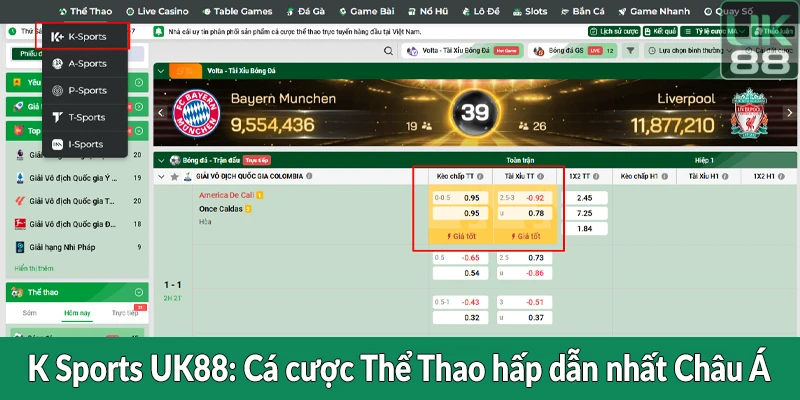 K Sports UK88 - Cá cược Thể Thao hấp dẫn nhất Châu Á