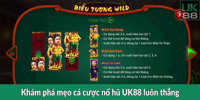 Khám phá mẹo cá cược nổ hũ UK88 luôn thắng