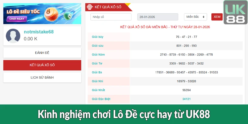 Kinh nghiệm chơi Lô Đề cực hay từ UK88