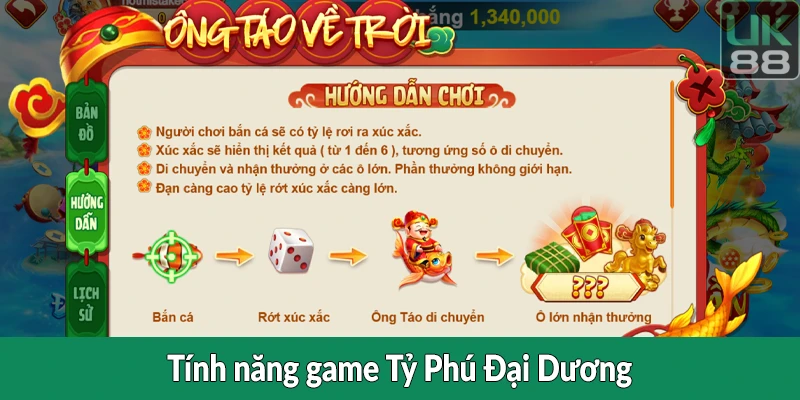 Tính năng game Tỷ Phú Đại Dương
