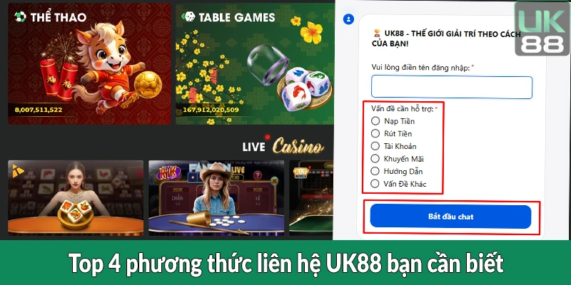 Top 4 phương thức liên hệ UK88 bạn cần biết